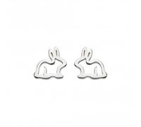 Dew Sterling Silver Dinky Hop To It Bunny Stud Earrings