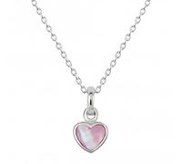 Dew Sterling Silver Dinky Pink Mother of Pearl Heart Pendant