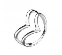 Dew Sterling Silver Double Wishbone Ring 1733HP021 - Modern - Size Q