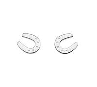 Dew Sterling Silver Hoofing Around Horseshoe Stud Earrings