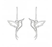 Dew Sterling Silver Humming Bird Drop Earrings 60345HP028