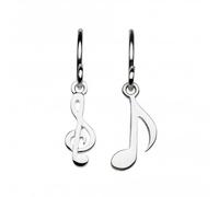 Dew Sterling Silver Musical Notes Drop Earrings 6459HP015 -