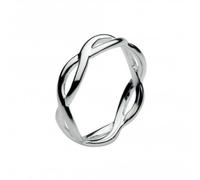 Dew Sterling Silver Open Twist Ring 2859HPP - Size N