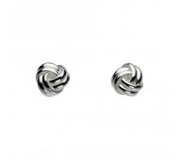 Dew Sterling Silver Rounded Knot Stud Earrings 48236HP014