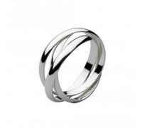 Dew Sterling Silver Russian Wedding Band Plain 3mm Ring - Size J