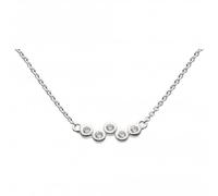 Dew Sterling Silver Scattered Cubic Zirconia 18 Necklace