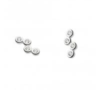 Dew Sterling Silver Scattered Cubic Zirconia Stud Earrings