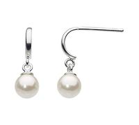 Dew Sterling Silver Synthetic Pearl Drop Earrings 38006SFP024