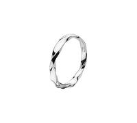 Dew Sterling Silver Twist Ring Silver
