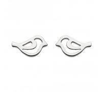 Dew Sterling Silver Watch the Birdie Bird Stud Earrings