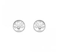 Dew Tree of Life Small Zirconia Stud Earrings 38001CZ - Sterling Silver