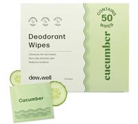 Dew Well - Refresh Deodorant Wipes - A Fresh Start When You’re On the Go - Aluminum, Paraben, and Sulfate Free - Cucumber Scent - 50 Individually Wrapped Wipes