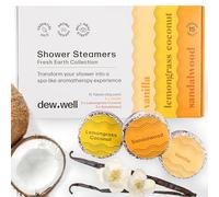 Dew Well Shower Steamer, Fresca Collection Shower Pump with 15 Counts Aromatherapy in Your Home, Helps Eliminate Congestion and Boost Mood (Vanilla, Coco Limonc)