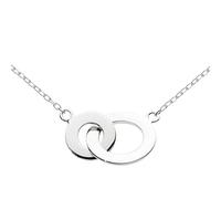Dew Sterling Silver Linking Circles 18 Necklace 9897HP013