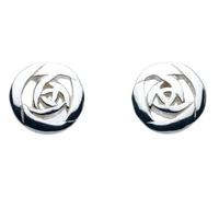 Dew Women's Mackintosh Open Rose Sterling Silver Stud Earrings