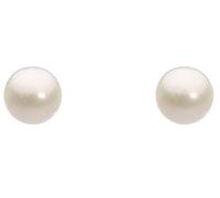 Dew Women's Sterling Silver and Cream Freshwater Pearl Stud Earrings