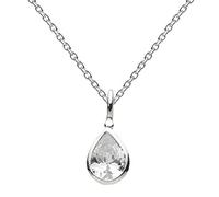 Dew Women's Sterling Silver and Silver Teardrop Necklace of Length 45.7cm