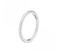 Dew Zirconia Eternity Ring 2384CZ - Contemporary Appeal | Acotis - Size M - Sterling Silver