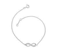 Dew Zirconia Infinity Bracelet - Sterling Silver / Zirconia
