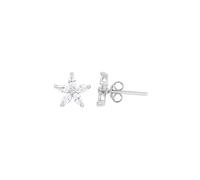 Dew Zirconia Star Flower Studs 33173CZ - Classic Look | Acotis - Sterling Silver / Zirconia