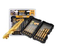 Dewalt DT50050-QZ DT50050-QZ-Juego de 10 Brocas Impact Torsion Titanium, Gold-schwarz