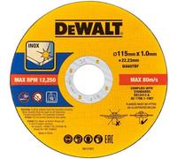 Dewalt 115mm 4.5" 1mm Thin Inox Metal Cutting Disc 22mm Bore Flat Disc - Single