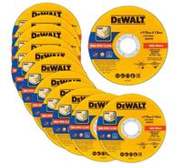 Dewalt 115mm 4.5" 1mm Thin Inox Metal Cutting Disc 22mm Bore Flat Disc X 12