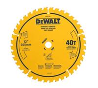 DEWALT 12 Inch Miter Saw Blades, 2 Pc, 40 Tooth Rough, 80 Tooth Fine Finish Tungsten Carbide Tipped Steel Blades, 1 in Arbor (DWA124080CMB)