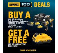 Dewalt 12V Brushless Compact Twin Pack Combi Drill Impact + X3 12V 3Ah Battery