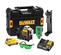 Dewalt Line Laser Level & Case Set of 3x 360 Degrees, Green, 10.8 V, 2 Ah, 2 Pieces, DCE089D1G QW