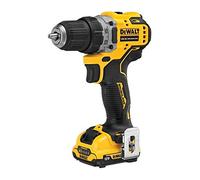DEWALT 12V XR Brushless Drill Driver with 2 2Ah XR Li-Ion Batteries and a 12/18V XR 2A Charger in TSTAK Kitbox, DCD701D2-QW