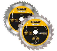 Dewalt 165mm Plunge Saw Blade Pack 42T + 24T Extreme Runtime Flexvolt Dcs520