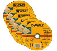 Dewalt 180mm 7" 1.6mm Thin Inox Metal Cutting Disc 22.2mm Bore Flat Dcg440N X 6