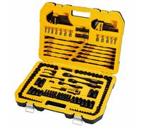 DEWALT 184 Piece Mechanics Tool Kit Spanner Socket Set Ratchet Black Chrome NEW