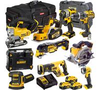 Dewalt 18V 10 Piece Power Tool Kit with 3 x 5.0Ah Battery & Charger T4TKIT-9680