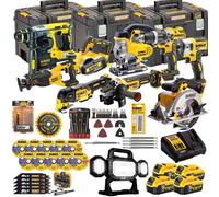 Dewalt 18V 10pcs Power Tool Kit 4 x 5Ah Battery Charger Accessories T4TKIT-17216