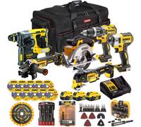 Dewalt 18V 6pcs Power Tool Kit 3 x 5Ah Battery Charger Accessories T4TKIT-17217