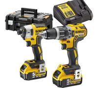 DeWalt 18V Combi Drill & Impact Driver with 2 X 5Ah Li-ion Batteries