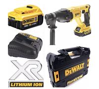 DEWALT 18v Cordless BRUSHLESS SDS Drill XR 2.8KG Complete KIT Including Rapid 30 Minute Charger + Powerfull 4.0AH Battery with T Stack CASE