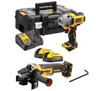 Dewalt 18V Dcf891H2T Xr Brushless 1/2 High Torque Hog Ring 2 X Bat + Grinder