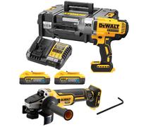 Dewalt 18v DCF900H2T XR High Torque Impact Wrench 1/2" 2x Powerstack + Grinder