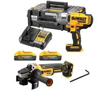 Dewalt 18V Dcf900H2T Xr High Torque Impact Wrench 1/2" 2X Powerstack + Grinder