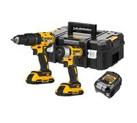 DeWalt 18V Li-ion XR Cordless Combi drill & impact driver (2 x 2Ah) DCK2060D2T-BQGB, New