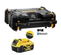 Dewalt 18V Tstak Dab Digital Site Radio Bluetooth Charger Usb + 4.0Ah Battery