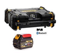 Dewalt 18V Tstak Dab Digital Site Radio Bluetooth Charger Usb + Flexvolt 6.0Ah