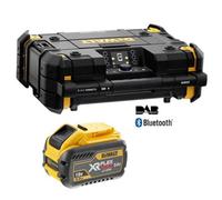Dewalt 18V Tstak Dab Digital Site Radio Bluetooth Charger Usb + Flexvolt 9.0Ah