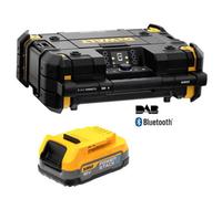 Dewalt 18V Tstak Dab Digital Site Radio Bluetooth Charger Usb + Powerstack 1.7Ah