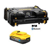 Dewalt 18V Tstak Dab Digital Site Radio Bluetooth Charger Usb + Powerstack 5.0Ah
