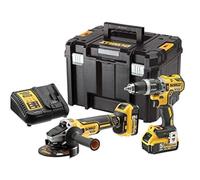 DEWALT 18V Twin Pack - Grinder/Drill 2 x 5Ah Batteries