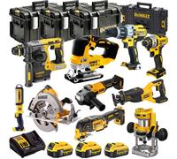 Dewalt 18V XR 10 Piece Combo Tool Kit with 3 x Battery Charger & Bag T4TKIT-1337